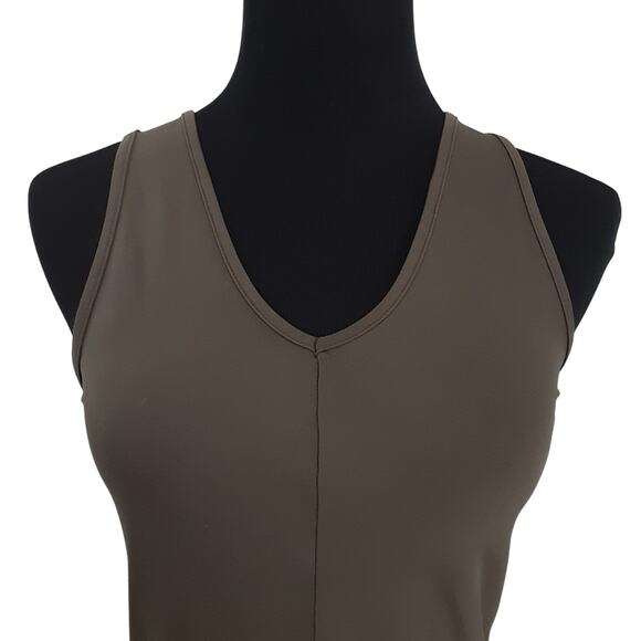 Paula Cahen D' Anvers Chocolate Brown Jersey Swing Dress Sleeveless Slip Dress - Picture 3 of 8